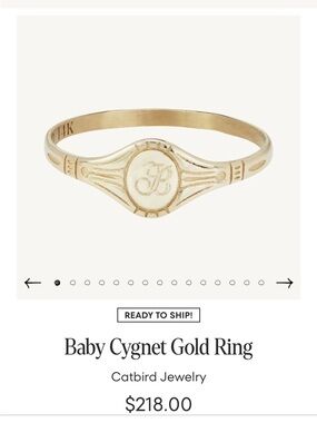 Catbird Gold Signet Ring (Unengraved)